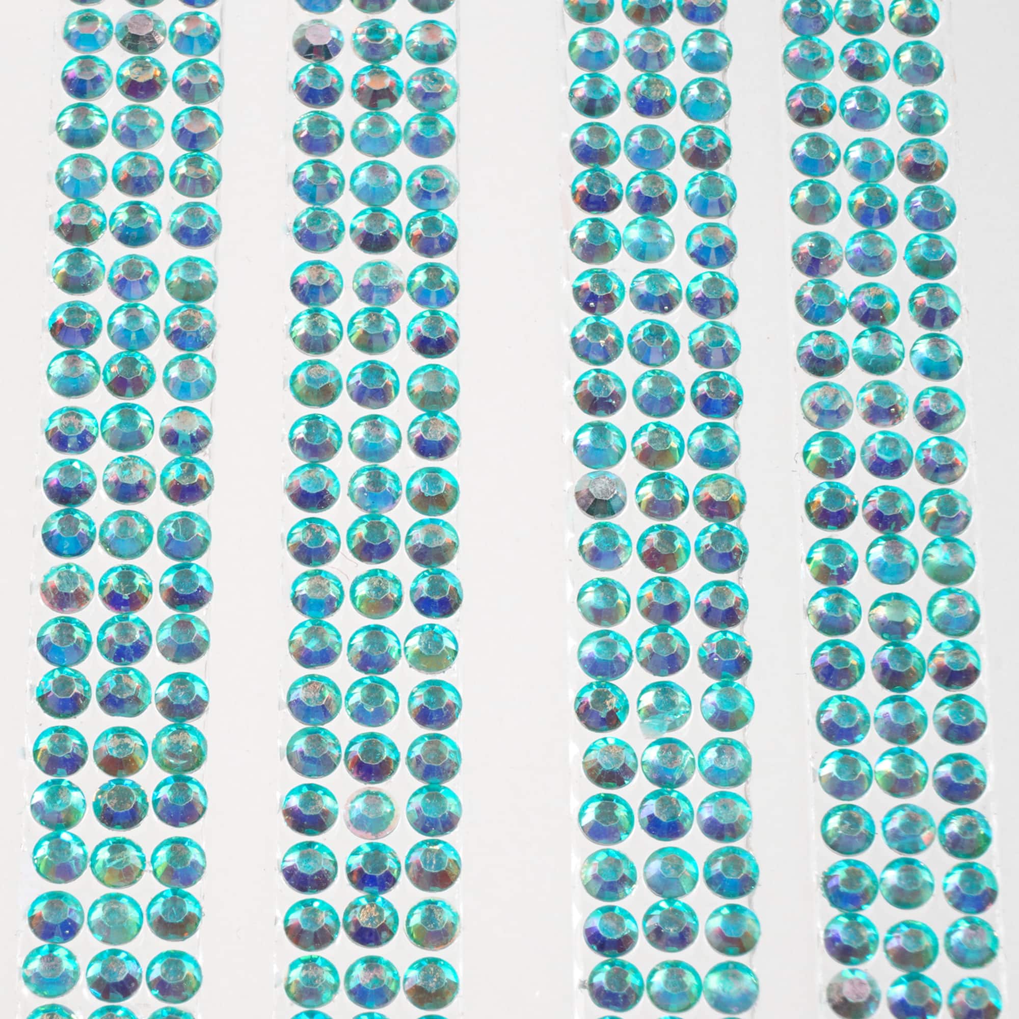 12 Packs: 6 ct. (72 total) Aqua Iridescent Micro Gem Strips by Recollections™